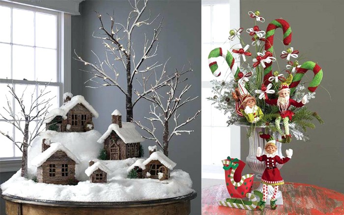 Σπάνια χρησιμοποιημένα τραπεζάκια καφέ μπορούν να χωρέσουν από μόνα τους μια ογκώδη σύνθεση της Πρωτοχρονιάς, η οποία δημιουργήθηκε από όλη την οικογένεια