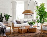 Plantas no interior de um edifício residencial