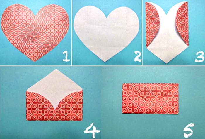 Colectăm plicul conform schemei și îl lipim