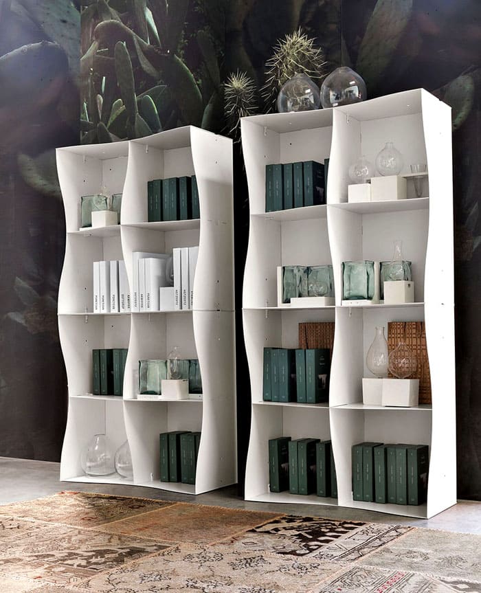 Open shelves make it possible to decorate them with any suitable decor