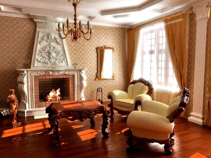 Fireplaces are always large, but lack the natural look of a home. Rather, it is a victory of grace over the roughness and roughness of the stone.