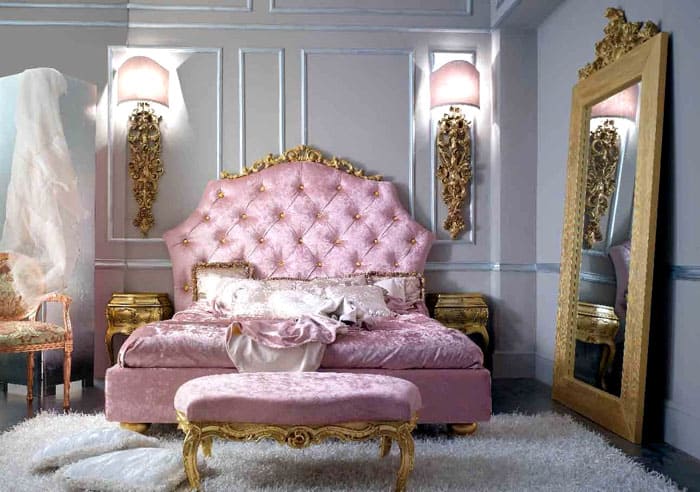 In addition to overhead lighting, sconces, floor lamps, candelabra and candlesticks with real candles are included in the interior.