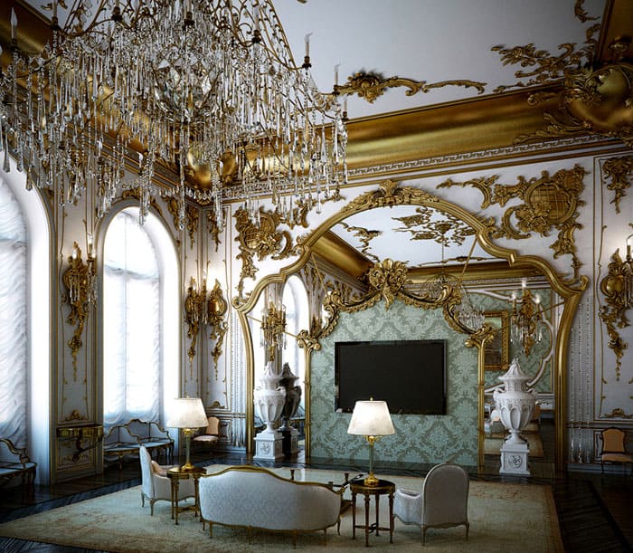 Columns and pilasters add luxury to the look