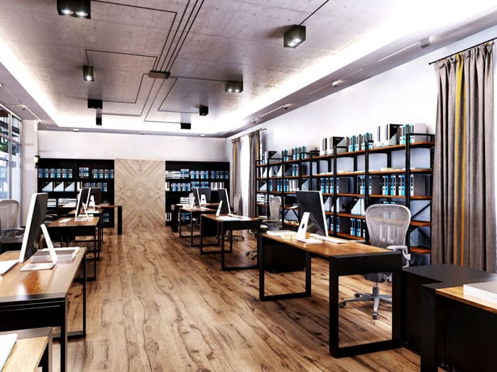 Спазват се правилата: размер на стаята, декорация, стелажи, пространство, осветление. Всички условия за добра работа