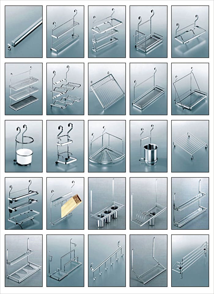 For a kitchen with an island, the hanging rail will provide invaluable assistance both in terms of functionality and aesthetics. The geometry of the sections will be another important factor in the design of the room.