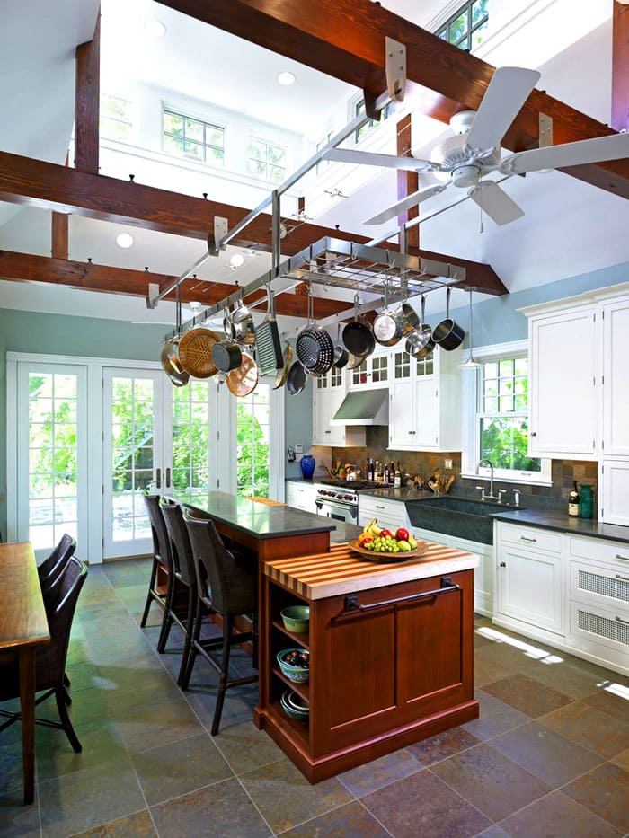 Suspension systems will need anchors and bolts for strength. The work itself is done according to the same principle.