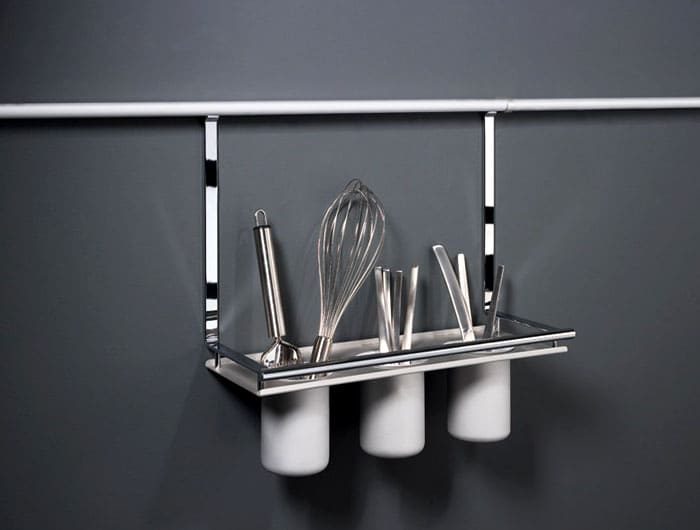 Holders can be with one or two glasses for cutlery