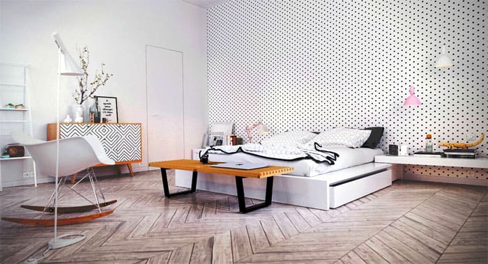 ห้องนอนสไตล์สแกนดิเนเวียน