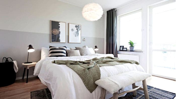 เฉดสีเทาช่วยเสริมสิ่งทอและเครื่องเรือนสีขาวหิมะได้อย่างยอดเยี่ยม