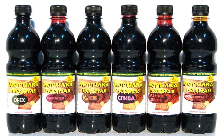 Διάφορες αποχρώσεις λεκέδων με βάση το νερό