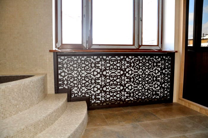 Reka bentuk hiasan radiator aluminium dengan gril