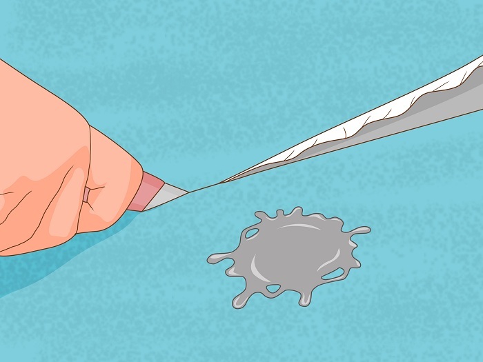 Отровената част от килима може да се реже, разбира се, ако това не се отрази на външния му вид.