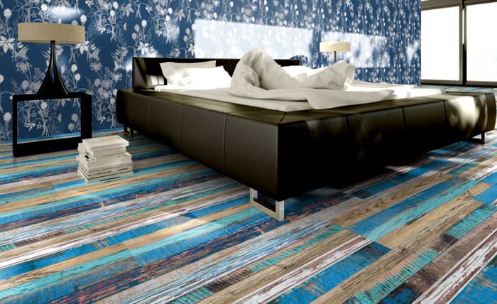 Cork floor with photo printing