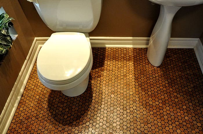 Ideal for the bathroom - adhesive cork floor