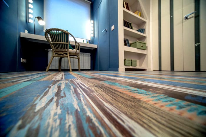 Cork floor Corkstyle Impulse collection with photo printing