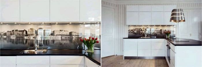 Triplex kitchen apron with photo print