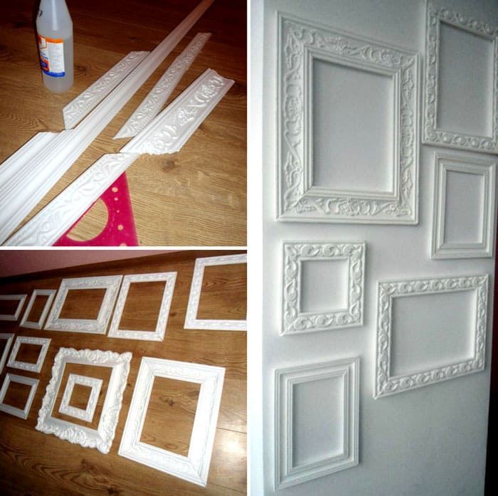 Rodapés fazem belas colagens. Além disso, não é necessário inserir fotos ou pinturas neles.