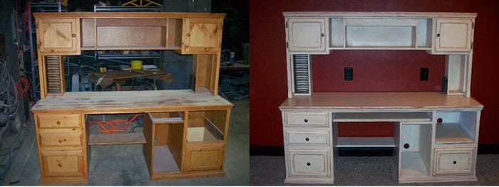 As vantagens do processo de restauração são que qualquer peça de mobiliário pode ser aproximada da aparência desejada com as próprias mãos.