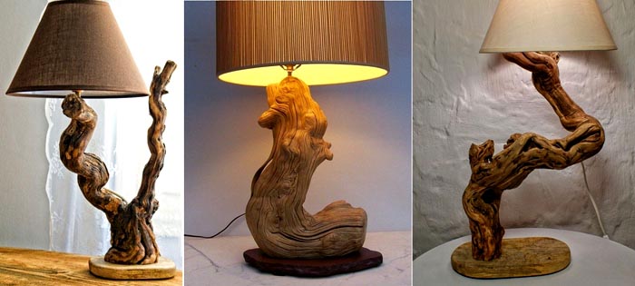 Opção quando o abajur e a base são iguais, mas a luminária é decorada de uma nova maneira