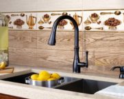 Apron untuk dapur dari jubin: reka bentuk, foto