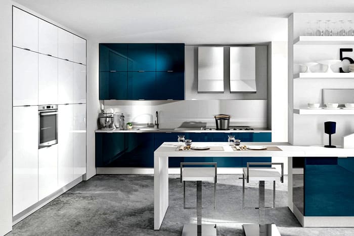 Кухни в стил хай-тек, дизайн, снимка