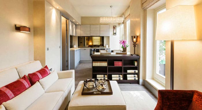 Layout of a one-room apartment