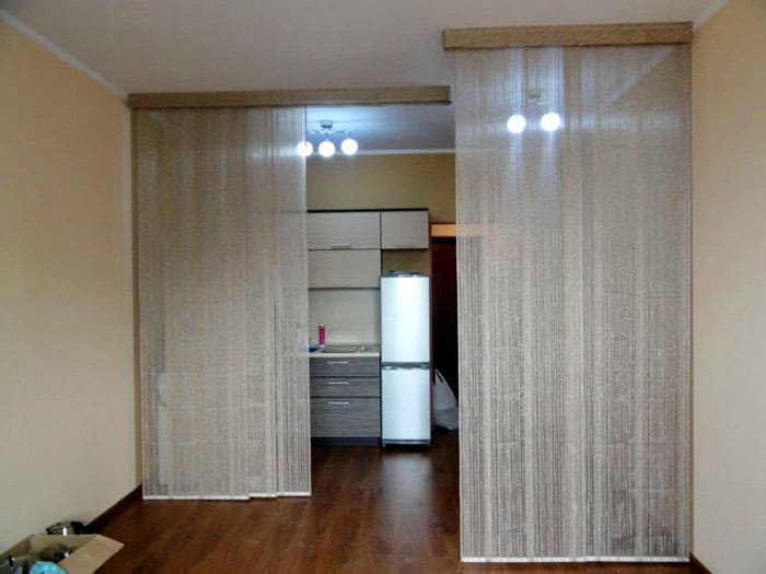 Drawstring curtains don't make the space heavier