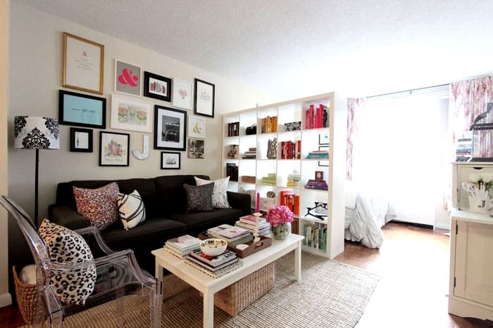 Compact library and apartment division