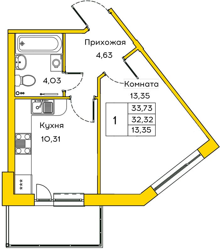 It is always interesting to furnish such an area.