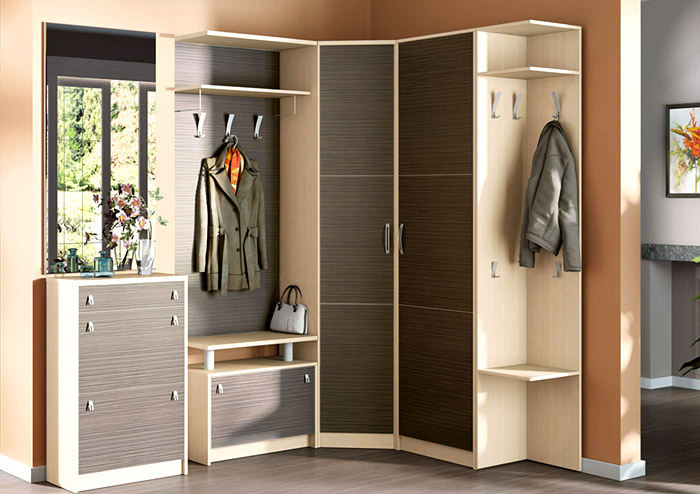 Красив и полезен ъглов коридор: снимка в модерен стил