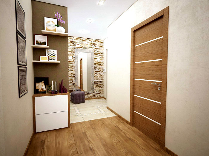 Камъкът или неговите изкуствени колеги ще подчертаят зоната в коридора