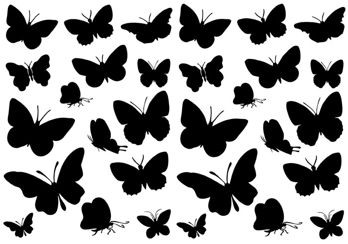 Butterflies in different positions are often used as a single decoration.