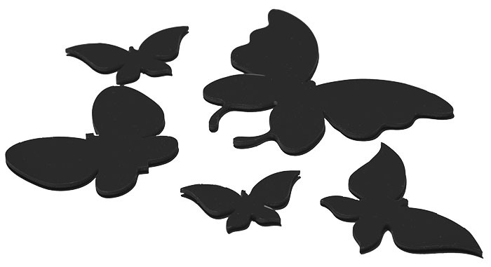 It is better to create bulky butterflies with a putty, and only then paint in the desired color