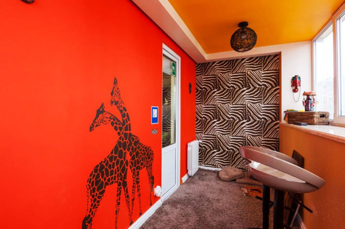 Excellent drawing for a large loggia with high ceilings