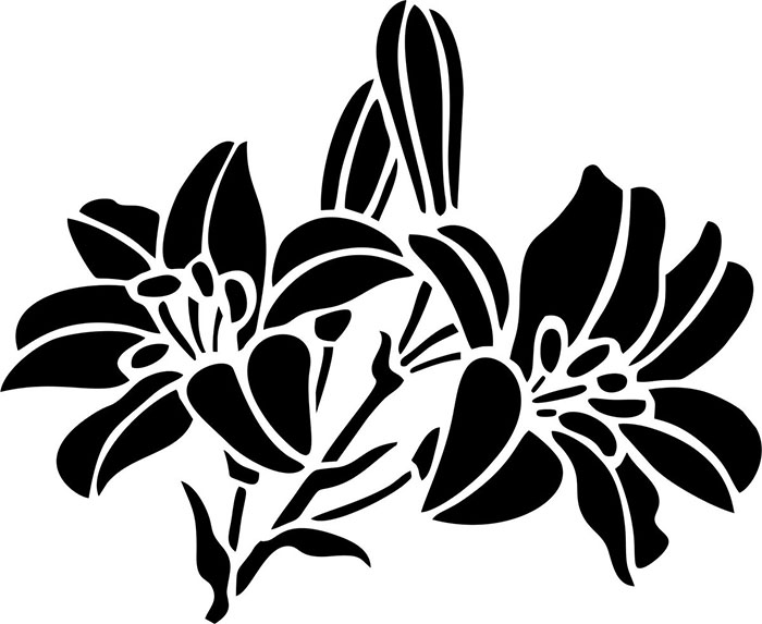 The dark background on the stencil is a fragment for cutting with scissors