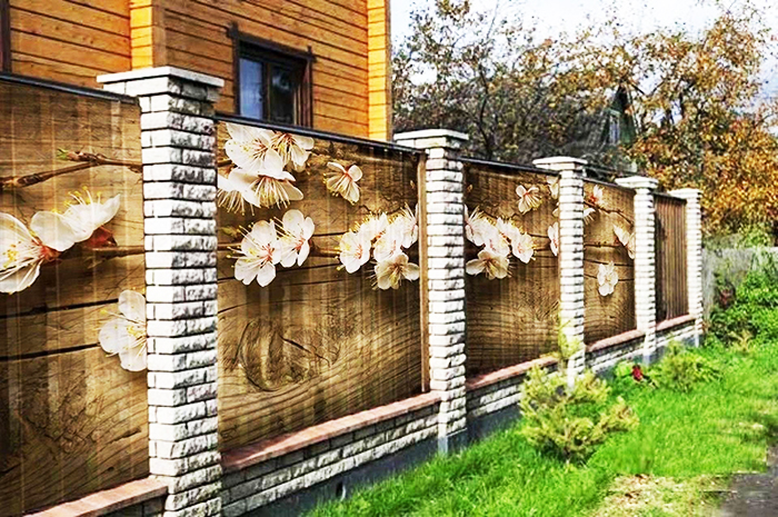 Blumennetz wäre für französischen Mauerzaun geeignet