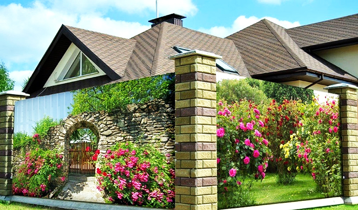 Modelle mit einzigartigen Mustern können auf verschiedenen Seiten des Zauns verwendet werden