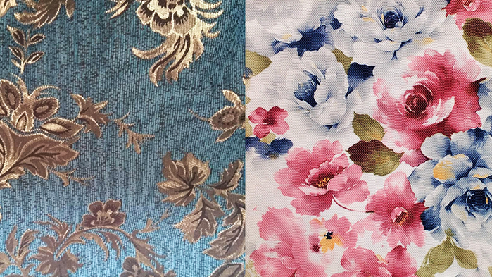 Мебелната тапицерия с тъкани и щамповани шарки е значително различна, както по своите естетически качества, така и по издръжливост