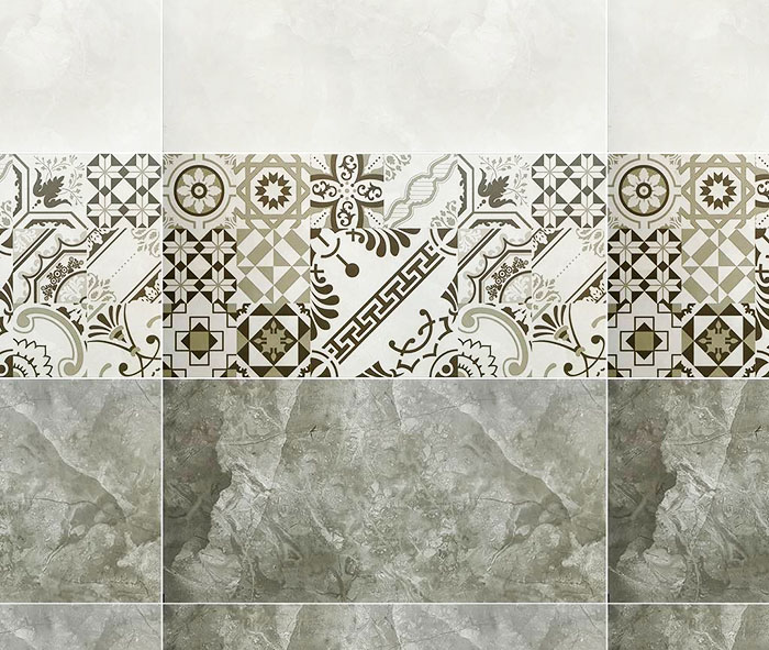 Für graue monochrome Fliesen ist es besser, eine weiße Fuge zu verwenden