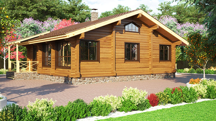 Schöne Sauna mit Wohnzimmer