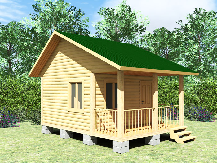 Holzbäder dürfen auf Steinblöcken installiert werden