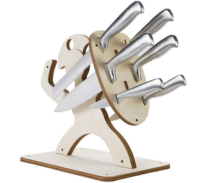 Защо не използвате многослоен шперплат, за да създадете ниша за кухненски ножове